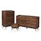Baxton Studio Lena MidCentury Modern Walnut Brown Finished Wood 3Piece Storage Set 219-9537-9535-9534-ZORO - alternate 3